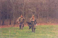 Hunters coming infrom the woods Fred & Wendell - April 2002