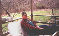 Wendell - 4/1/01 - Ain't he cute ?? !! Wendell on the back deck of Oak Leaf !