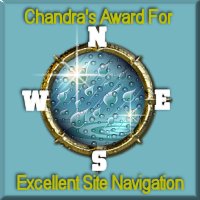 Chandra's Award For Excellent Site Navigation